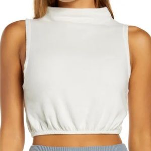 Alo Yoga Soho Mock Neck Tank in Ivory